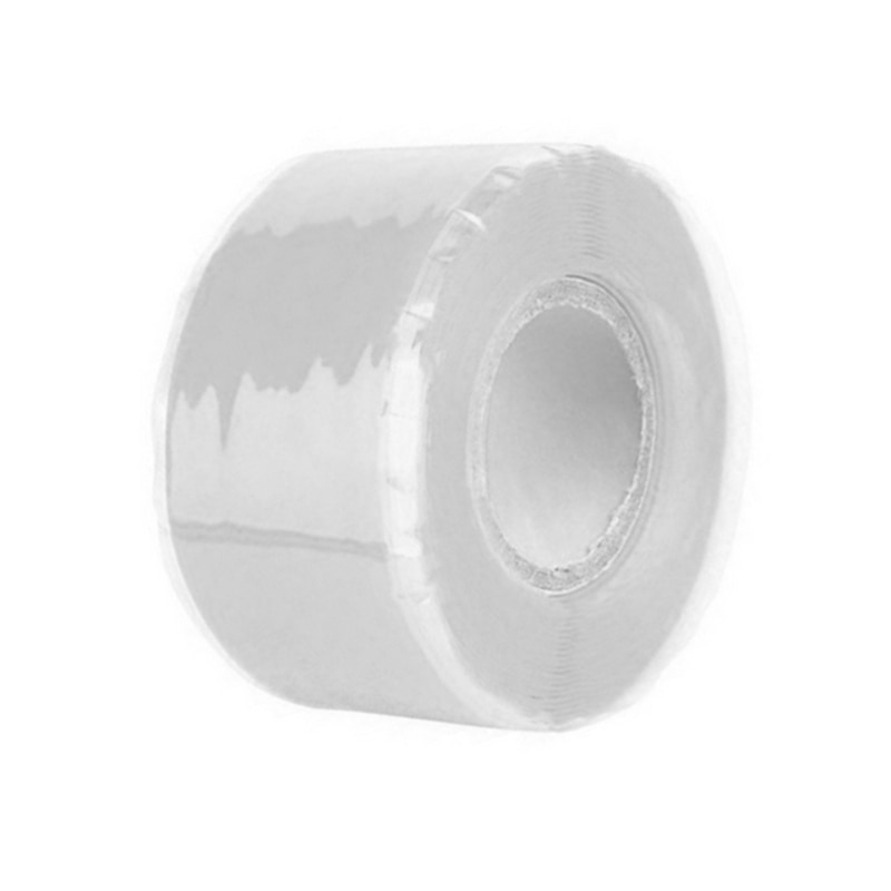 1.5M/ Waterproof Super Strong Duct Tape Silicone Rubber Fix Fiber Water Pipeline Scotch Pipe Repair Tape Adhesive Tape: White / 3M