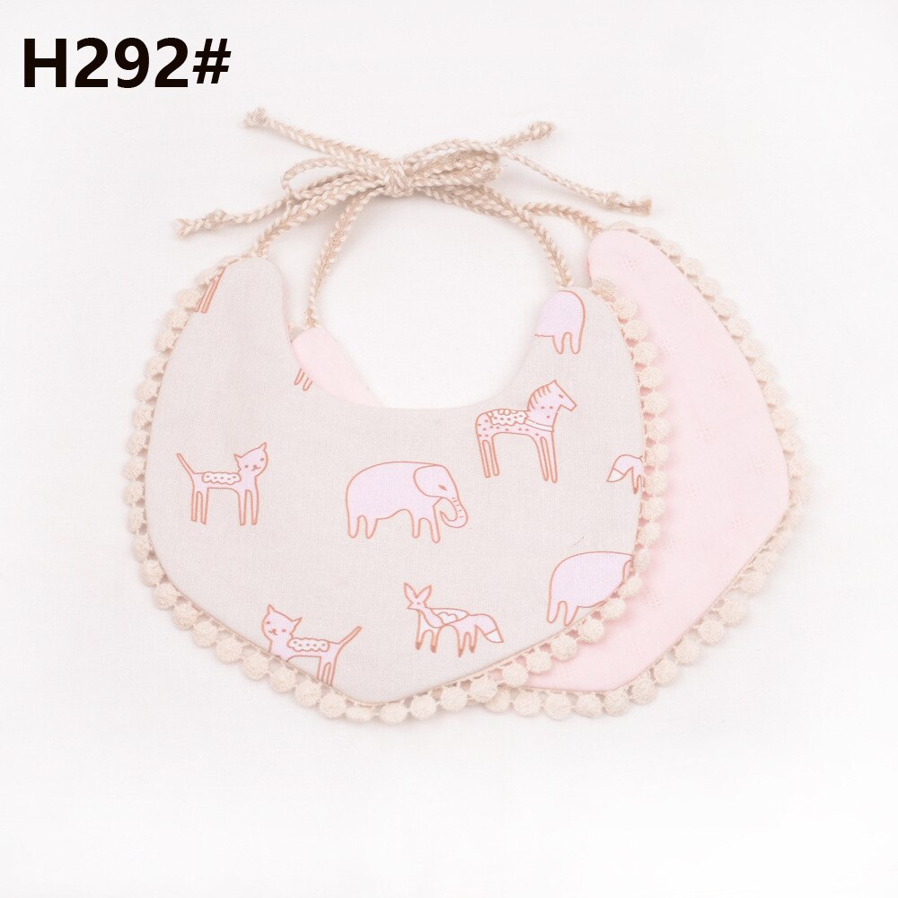 Pudcoco Baby Meisje Jongen Waterdicht Handdoek Kids Peuter Diner Voeden dubbeldeks Slabbetjes: H292