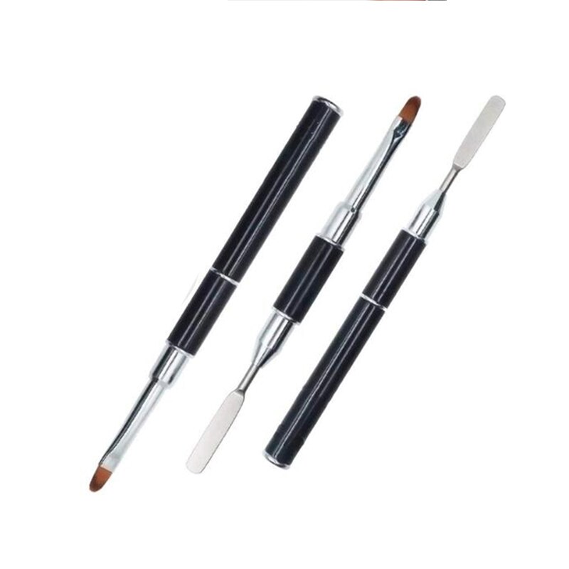 UV Gel Nail Brush Dual-ended Gel Brush Kit Tool For Acrylic UV Nail Tips Extension & Jelly Gel Tips Building 1pcs: Gel nail brush