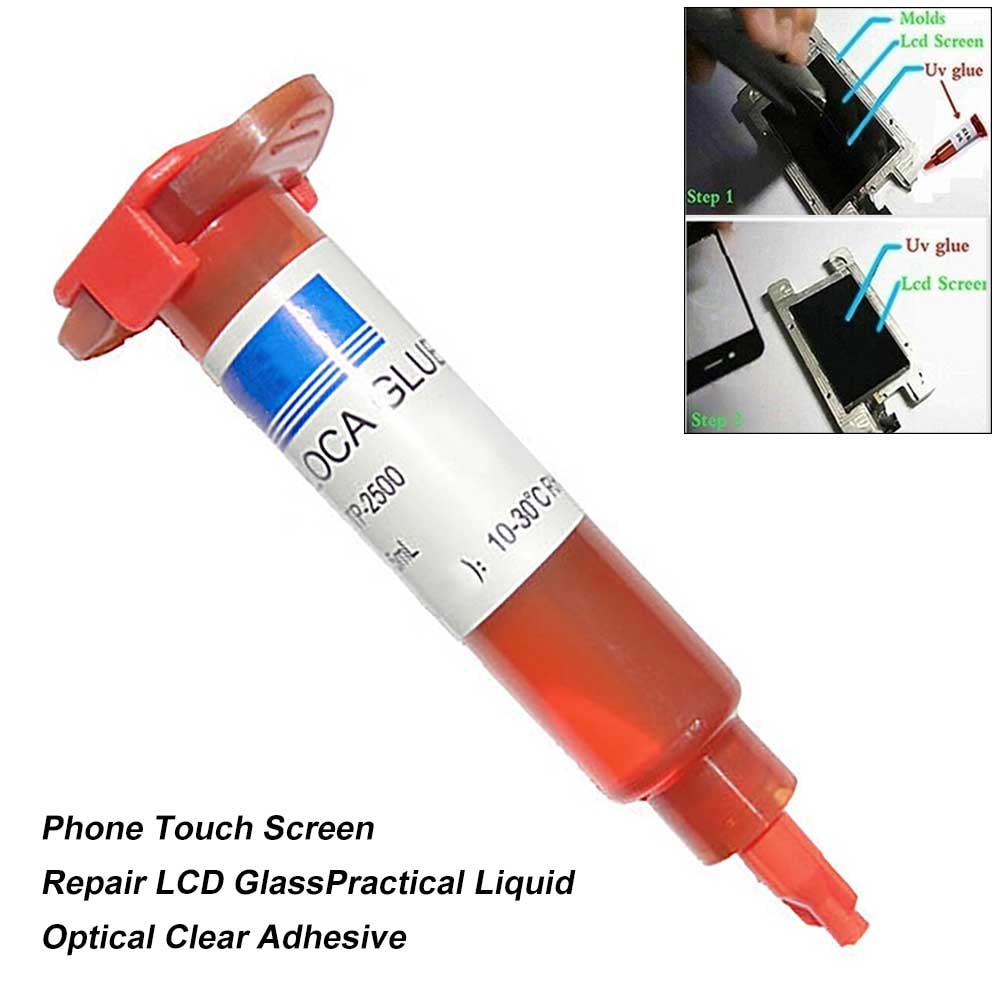 Telefon pekskärm praktisk kontor lcd glas lätt att applicera reparation flytande optiskt klart lim uv lim transparent
