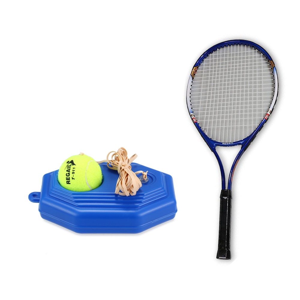 Tennisracket tennistrainer oefentrainingstool basisbord oefenbal met snarenset tennistrainingsapparaat: Default Title