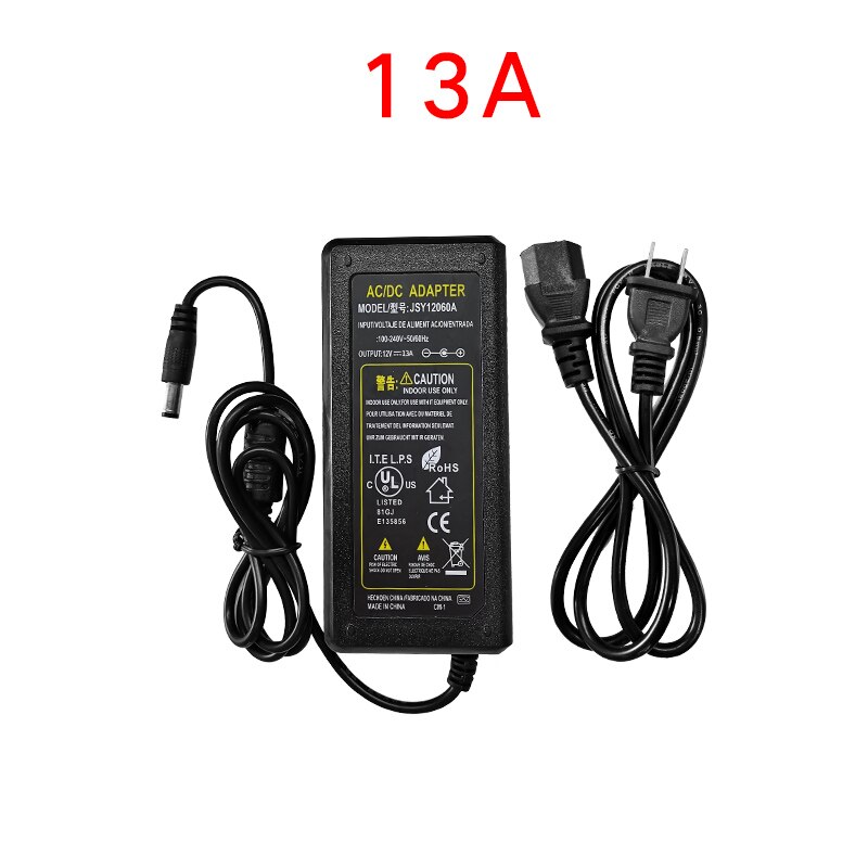 DC12V Adapter AC100-240V transformatory oświetleniowe wyjście DC12V 3A 5A 6A 8A 10A ue/US wtyczka zasilania dostaw do taśmy LED: 13A / UK 110-240V