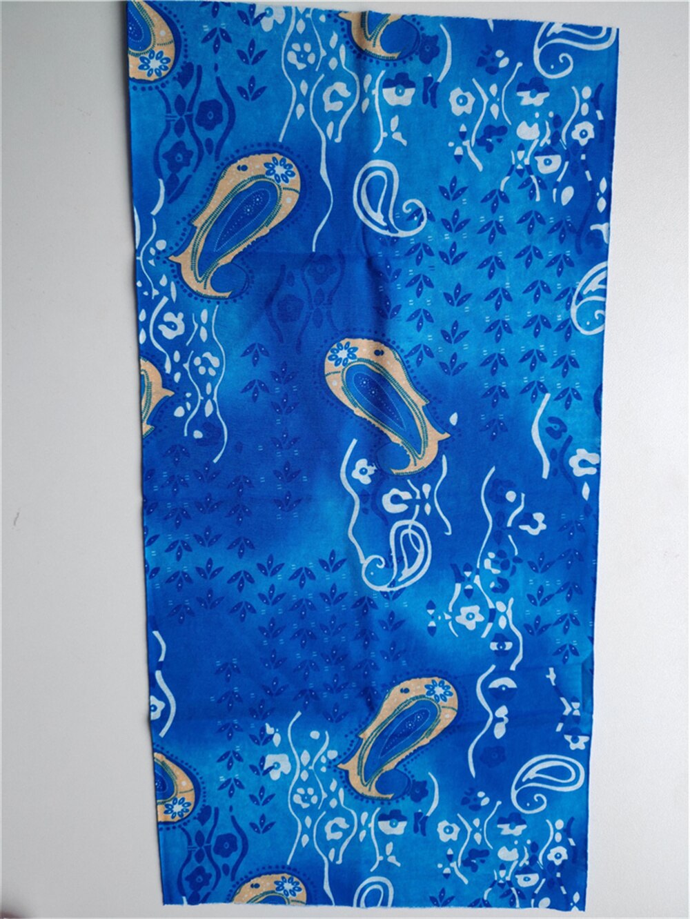 Beschermende bandana nekwarmers outdoor paardrijden kamperen masker bandana's zonbescherming bloemensjaal bloemen wandelsjaals gezichtssjaal: Blauwe bloem a