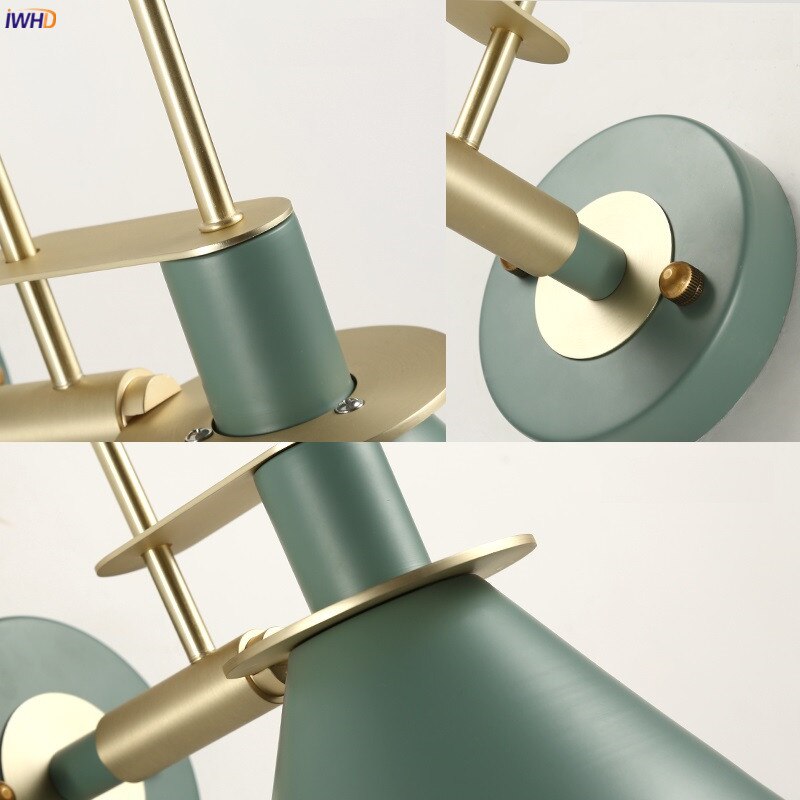 IWHD Nordic Moderne Wandlamp Naast Slaapkamer Woonkamer LED Wandlamp Sconces Wandlamp Applique Murale Armatuur Verlichting