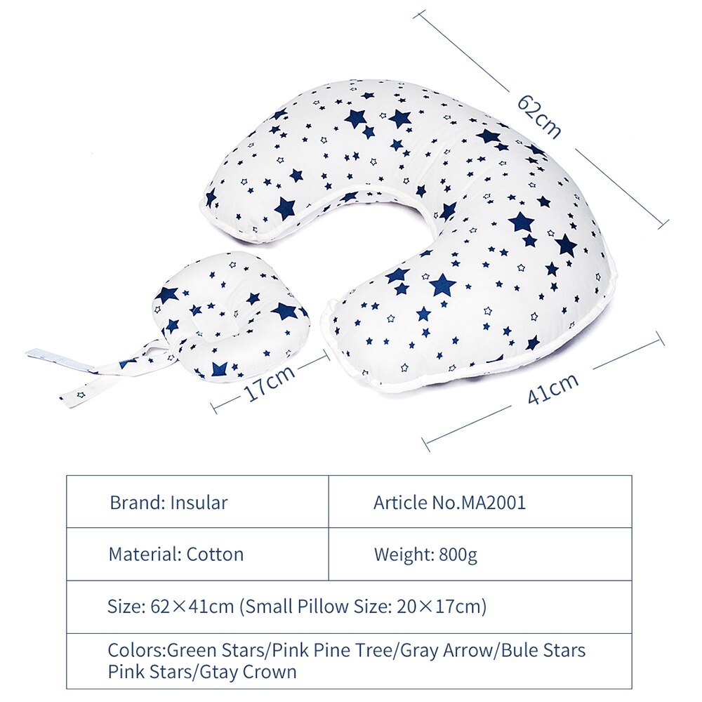 2 Stks/set Baby Verpleging Kussens Moederschap Baby Borstvoeding Kussen Baby U-Vormige Pasgeboren Katoen Voeden Taille Kussen