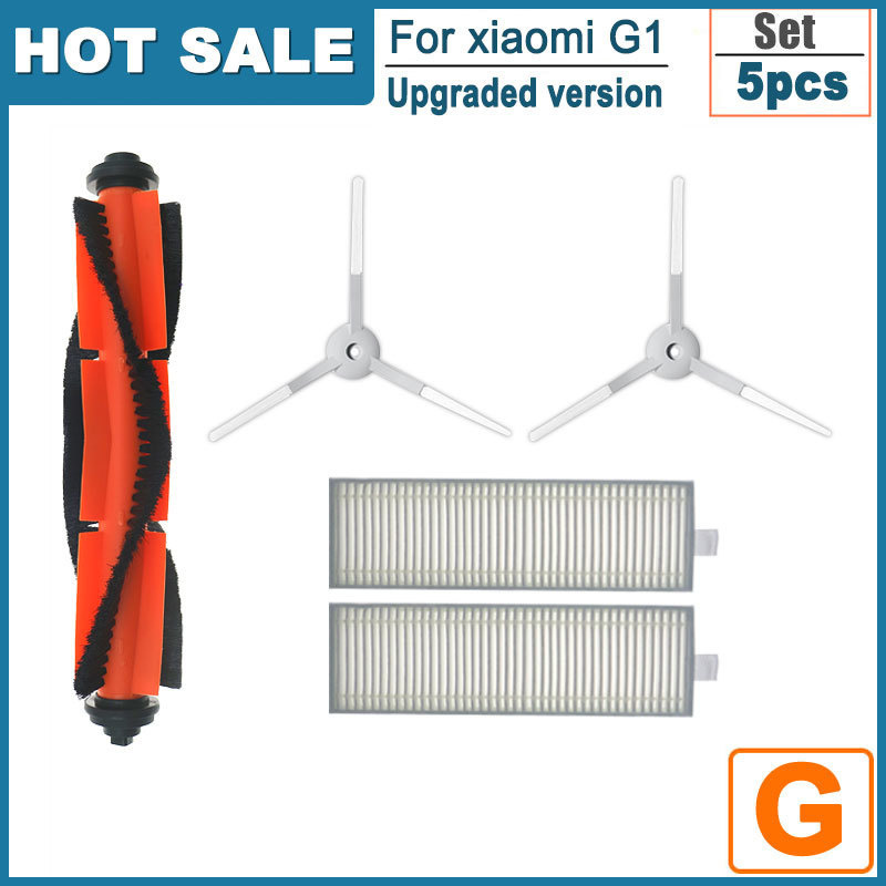 Dla Xiaomi G1, Mi Robot Vacuum-Mop Essential, filtr Hepa, akcesoria do robotów odkurzających, szczotka główna, szczotka boczna, ściereczki do mopa części zamienne do domu