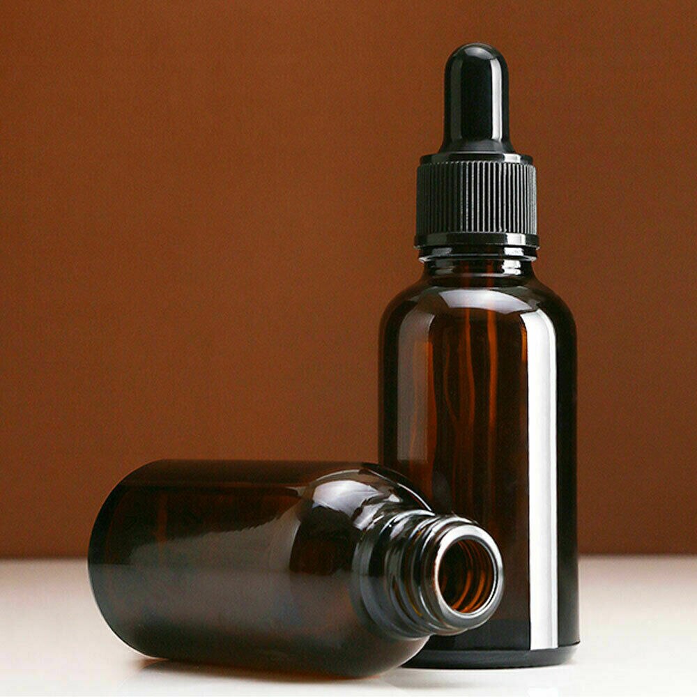 30-100ML Amber Glass Empty Bottle With Dropper Essential Oils Bottle Liquid Dropper Reagent Refillable Bottle Cosmetic Container: 100ml