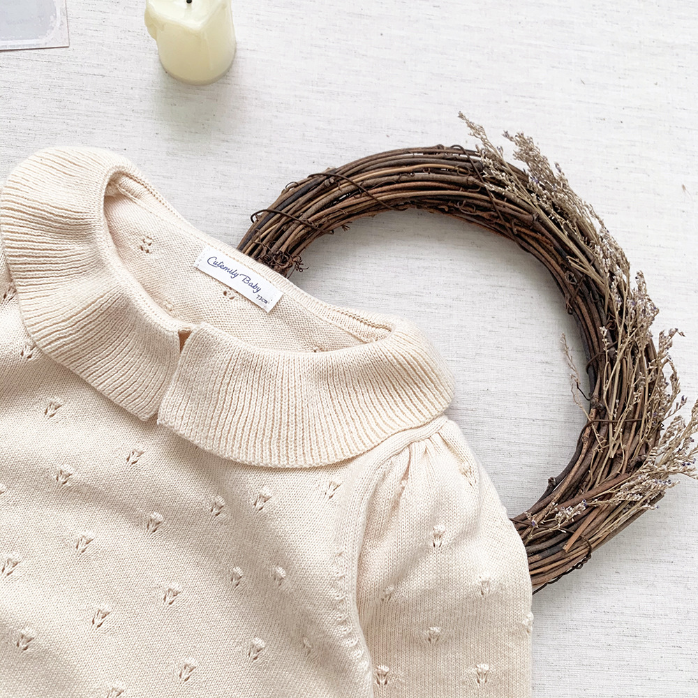 Süße Blütenblatt Kragen Baby Mädchen betroffen Baumwolle zur Seite fahren zur Seite fahren Herbst Kleinkind freundlicher Langarm Reinen Unterseite Shirt freundlicher Kleidung