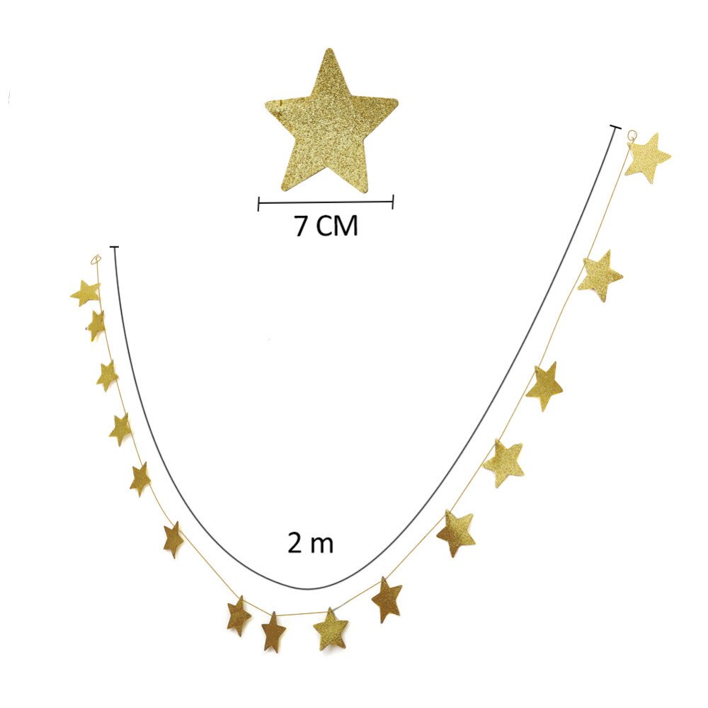 Stars Hanging Decoration Garland Sparkling Star Garland Bunting For Weddings Or Parties Children's Rooms Mosquito Nets Room Wall