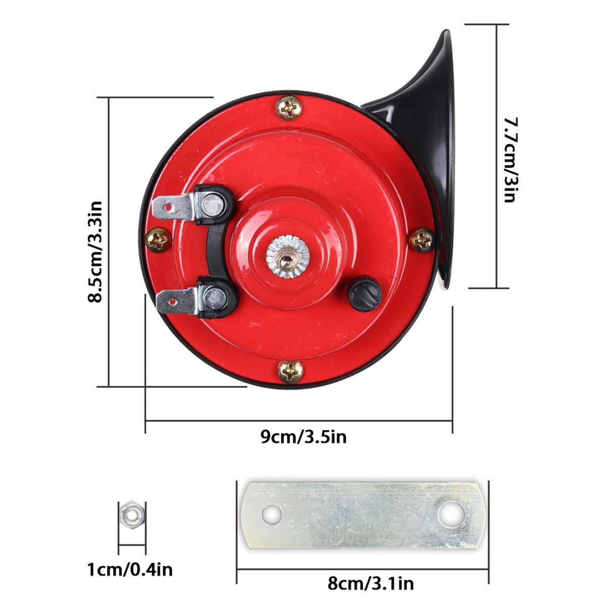 Bocina de aire Universal para coche, claxon eléctrico de doble tono de 800DB, 12V, Super corno del tren, para camiones, bocina de aire de caracol