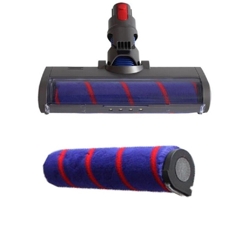Elektrisk mopp for dyson støvsuger  v7 v8 v10 v11 fluffy myk rullebørstehode erstatning elektrisk mopphode tilbehør: Lysegrå