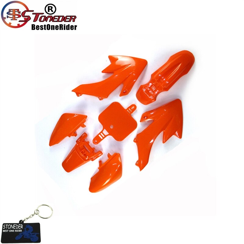 Stoneder Kuip Plastic Fender Kit Voor XR50 CRF50 Ssr Thumpstar Stomp Coolster Pitsterpro Braaap Sdg Gpx Dhz 50-160cc Pit Bike: Orange