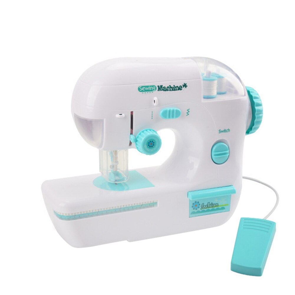 Simulation DIY Electric Mini Sewing Machine Children Household Pretend Play Toy Children Portable Interactive: B