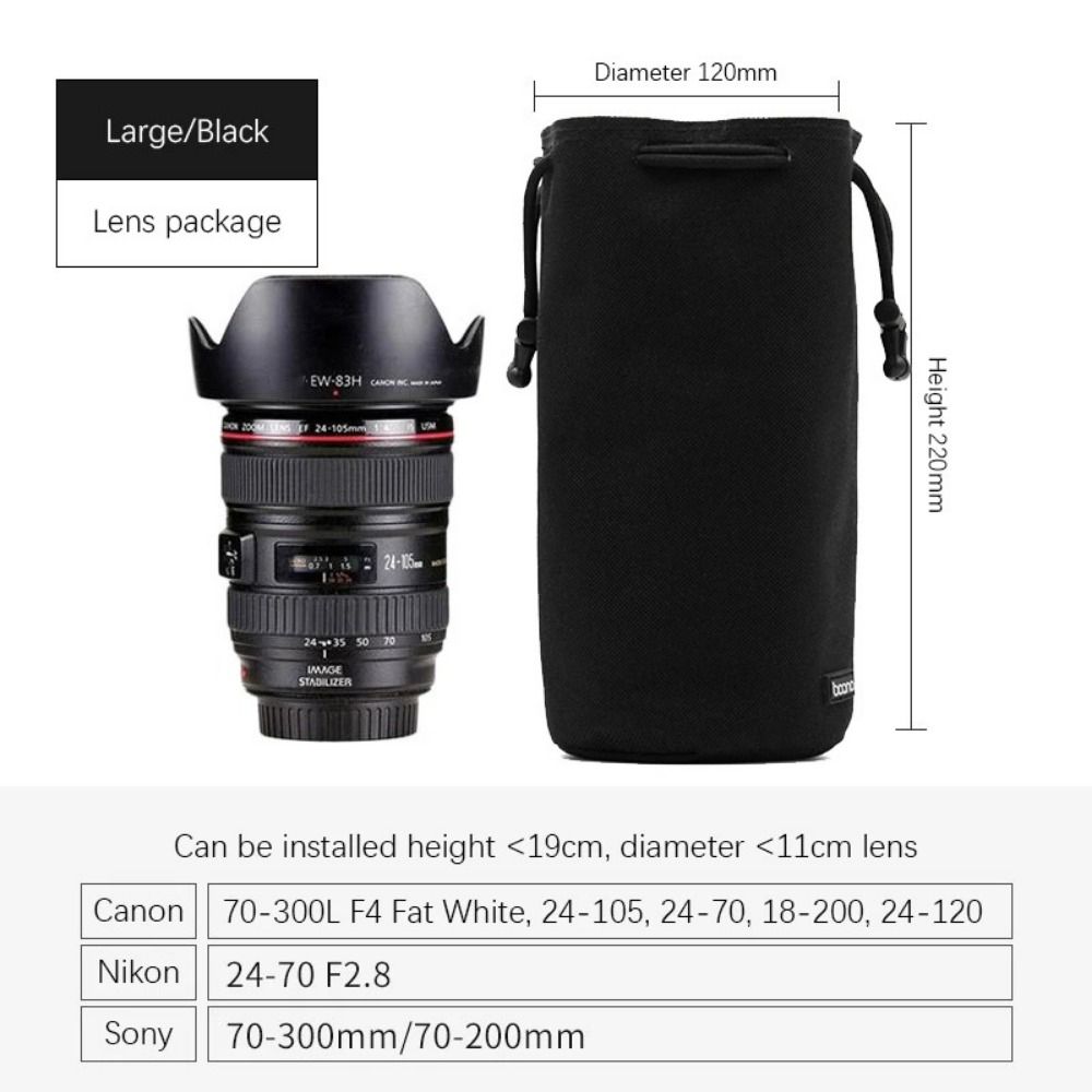 Adjustable Strap Camera Storage Bag Inner Bag Dustproof DSLR Drawstring Bag Handbag Waterproof Photography Protective Bag: Ivory