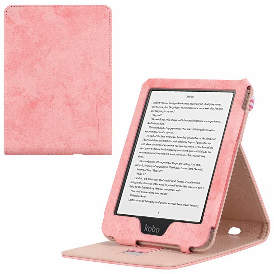 Magnetic PU Leather Case For KOBO Clara HD 6 inch ) Ultra Slim shockproof Ereader Cover For Kobo Clara HD Case+Film+Pen
