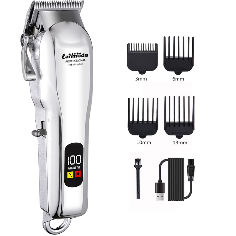 Elektrische Honden Grooming Clipper Professionele Haar Snijder voor Huisdieren Tondeuse Draadloze Geluidsarme Scheerapparaat Cutter Machine Schaar