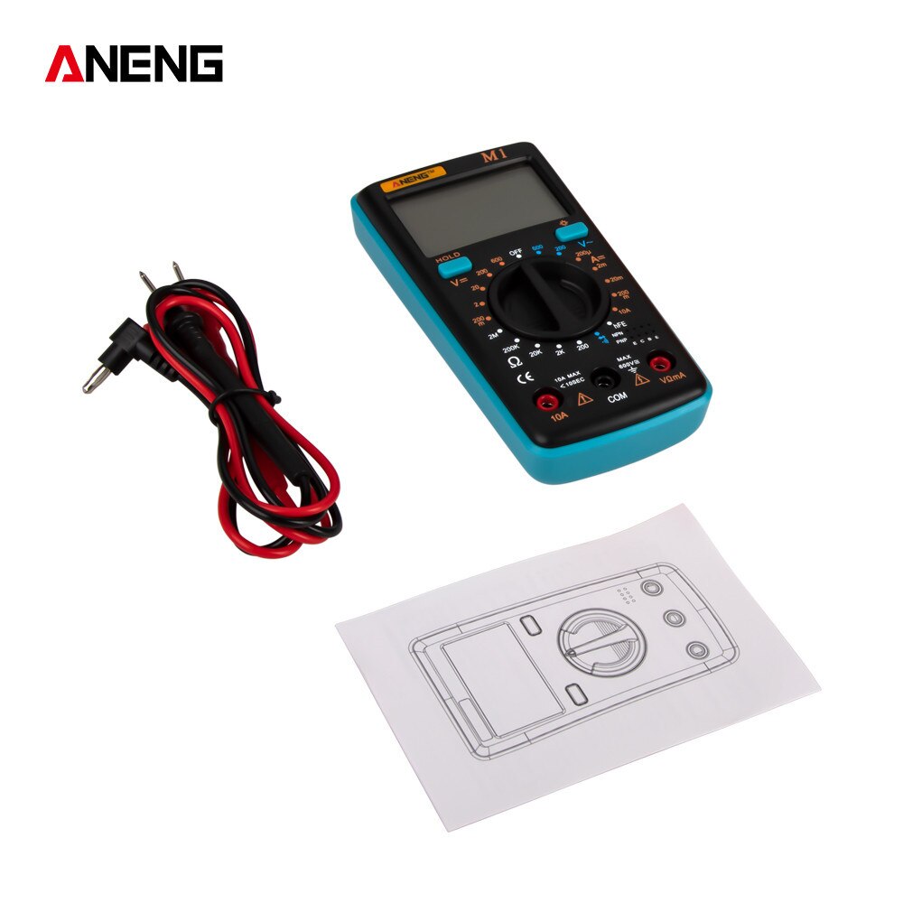 ANENG M1 Digitale Multimeter Backlight Tester Professionele Multimetro DIY Buzzer Diode Triode AC/DC Meter