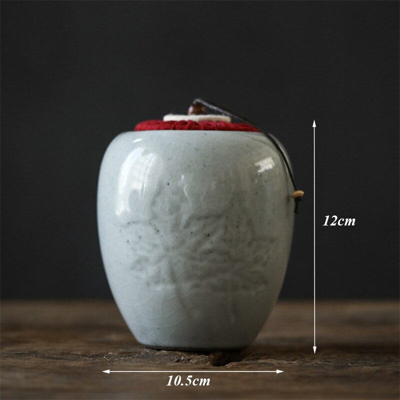 Japanese Ceramic Tea Caddies Coarse Pottery Moisture-proof Tea Canisters Sealed Storage Jar Food Container Retro Pu&#39;er Tea Box