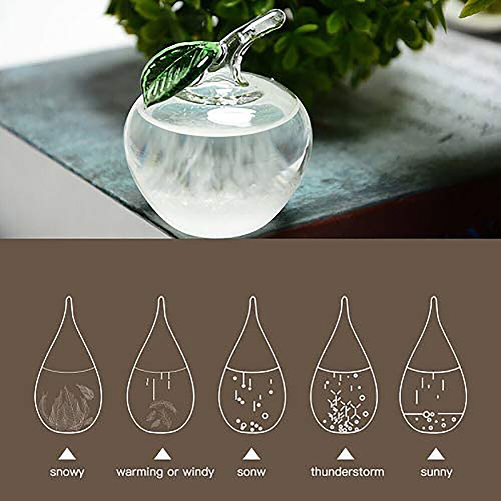 50Ml Mini Storm Fles Desktop Decoratie Apple Weersverwachting Glas Ambachten Veranderen Flessen Home Decor