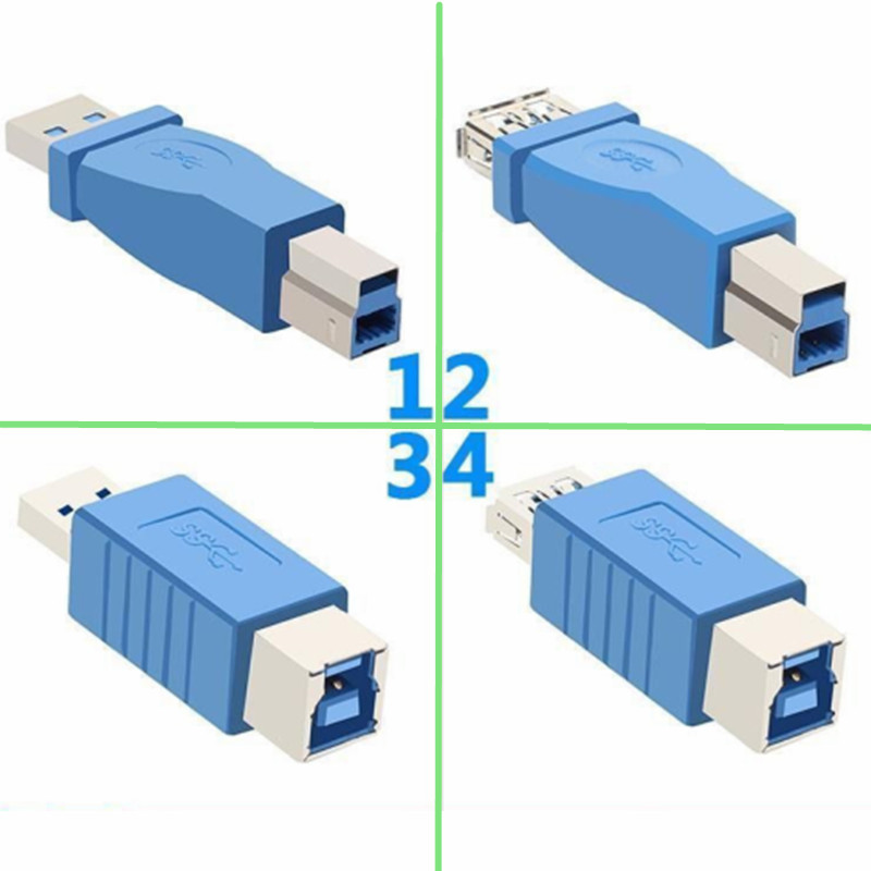 USB3.0 A Male & A Female to B Female Printer Print Converter Adapter Connector USB 3.0 Port Retail USB 2.0 Adapter