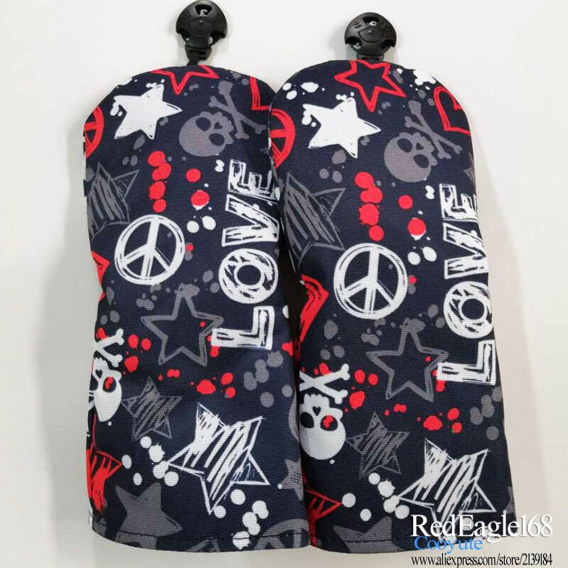 Unisex Golf Hout Hoofd Cover Pu Schedel Golfclubs Driver Headcover 3 Stks/set Waterdichte Golf Club Head Cover