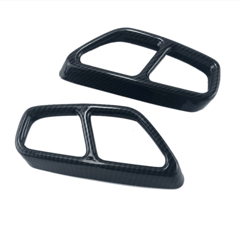 Yctze 2 Stuks Uitlaat Trim In Zwart RVS – Vervanging Voor BMW 5 Serie G30 2017-2018