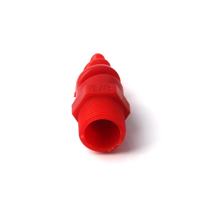 1-100pcs 3/8 Inch Male Thread Plastic Spiral Nozzle Red Atomizating Sprinkler for Garden Irrigation Spiral Cone Nozzle