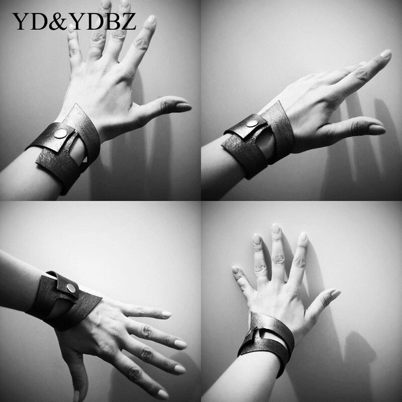 Männer Jahrgang Leder Armbänder Schmuck für Frauen Armreifen Straße Stil Punk Gothic Kunst Metall Minimalistischen Pulsera kpop Diy Kette