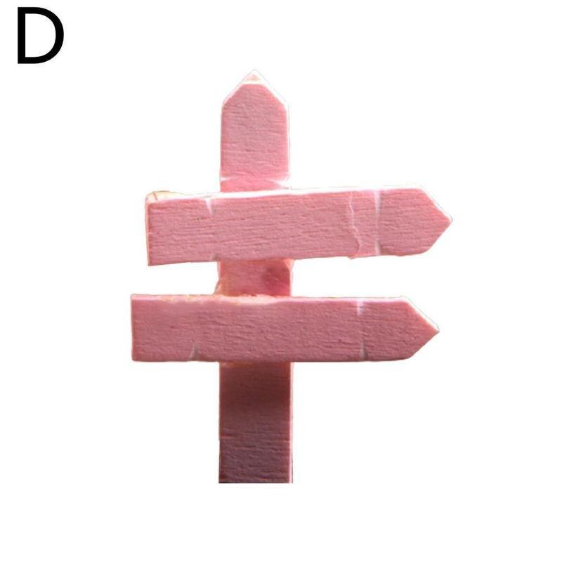 1Pcs Mini Miniatuur Houten Omheining Wegwijzer Ambachtelijke Tuin Decor Ornament Plant Pot Micro Landschap Bonsai: D