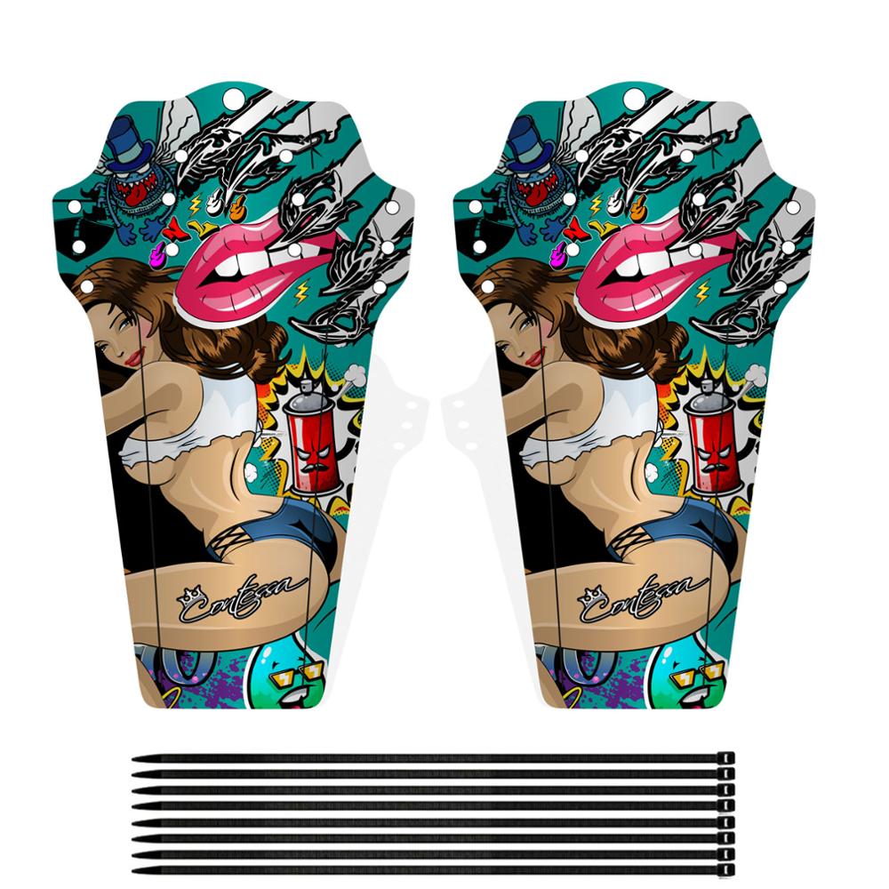 Fiets spatbord voor en achter spatbord fiets mountainbike mountainbike fiets spatbord met 7 kleuren fiets spatbord accessoires: Stijl 6