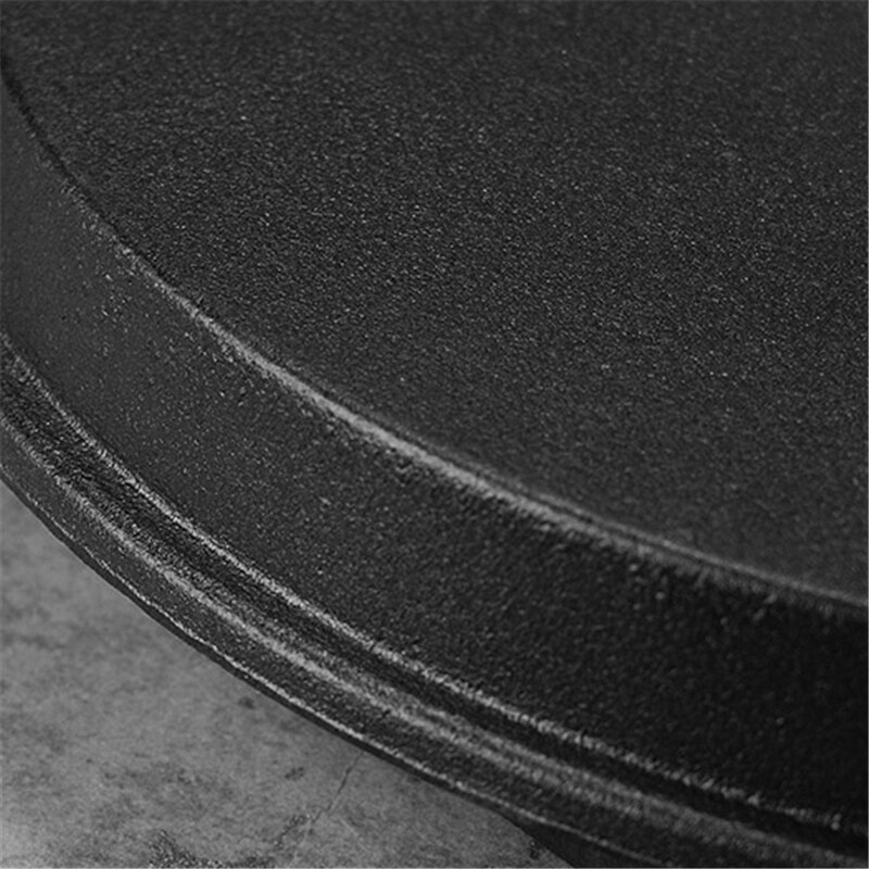 Round household iron plate plate Korean barbecue pan fried steak plate non stick cast iron barbecue plate steak plate cast iron