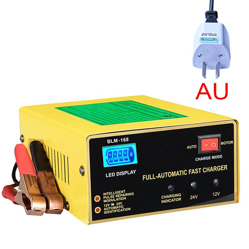 250W Full Automatic 12V 24v Car Battery Charger Intelligent Power Charging Wet Dry Lead Acid water AGM GEL WET batteries: AU