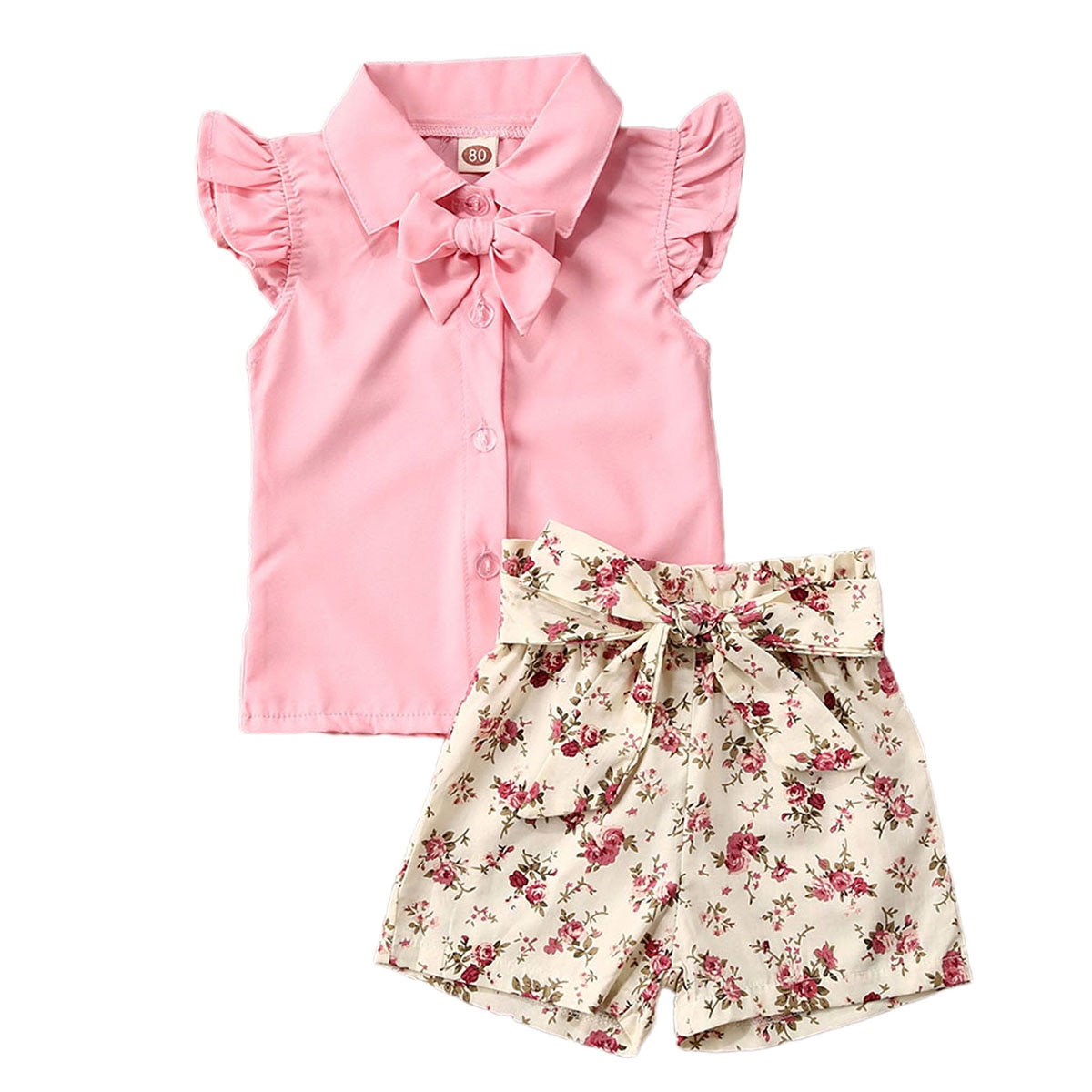 Baby zomerkleding 2 stuks kinderen peuter baby meisjes outfits bloemen kleding shirt tops bloemen shorts broek set