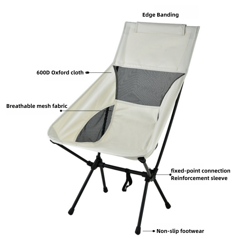 Outdoor draagbare opvouwbare ruimte stoel maanstoel strand camping vissen vrije tijd outdoor klapstoel