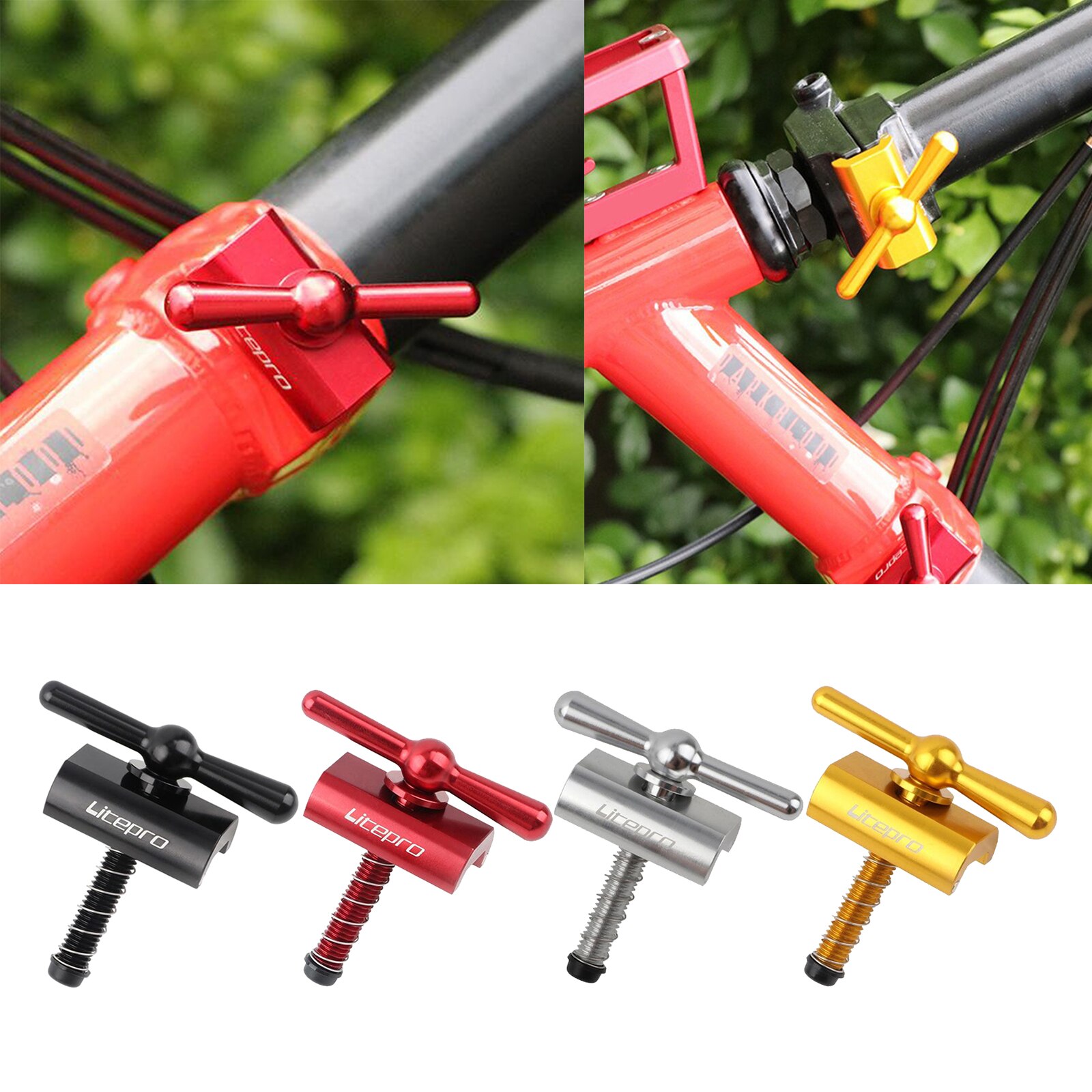 Folding Bike Hinge Clamp Lever for Brompton Frame Lock Buckle Clips