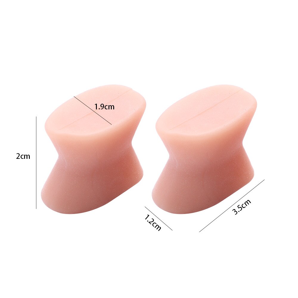 2Pcs Silikon Zehennagel Separatoren Teiler Teller Daumen Valgus Pediküre Corrector Fußpflege Bunion Knochen Daumen Valgus Schutz