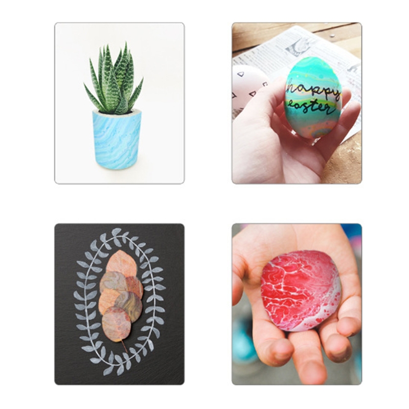 Premium Fluid Acrylic Paint Set 4 Pieces Bottles High-Flow Paint Art Supplies for Canvas Glass Papers Woods Tiles