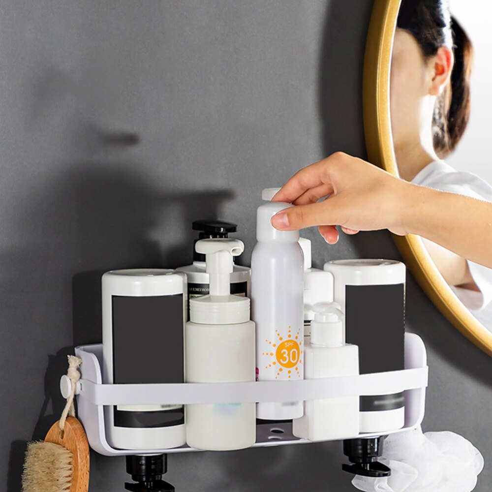 Support de rangement mural pour salle de bain, 1 pièce, blanc