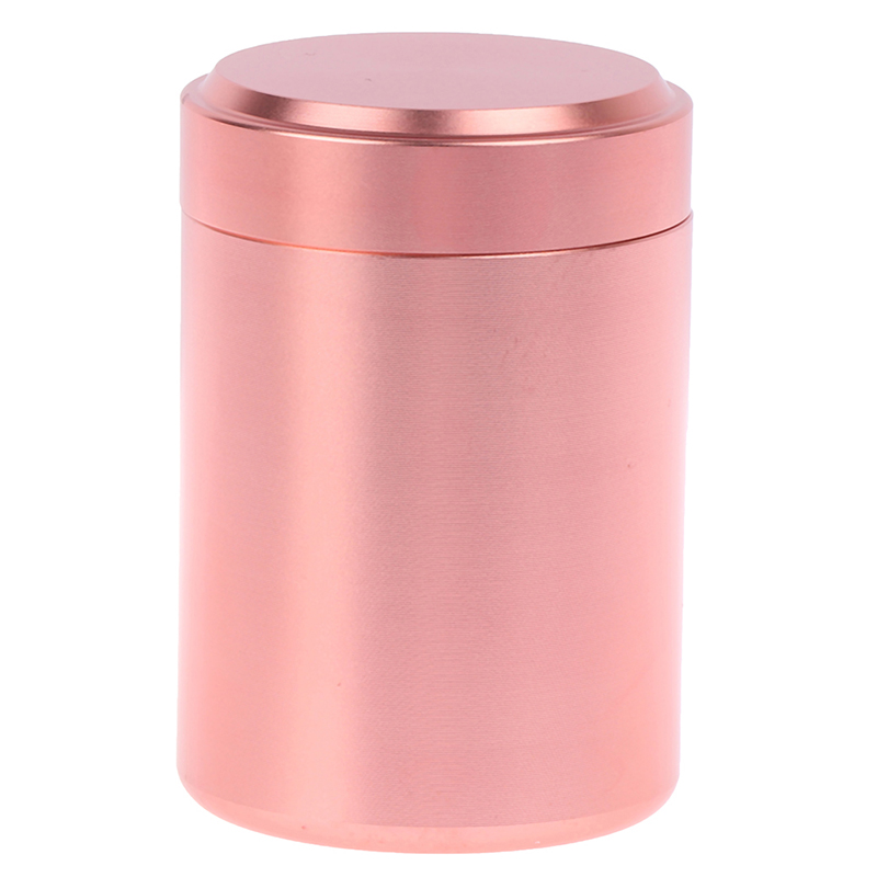 1 PC 65*45mm metalowe aluminiowe zamknięte puszki przenośne podróży herbaty hermetyczne zapach dowód pojemnik Stash słoik: róża złoto
