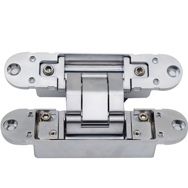 Hidden Door Invisible Concealed Hinges Zinc Alloy 180 Degree Swing 3 Way Adjustable Butt Hinge