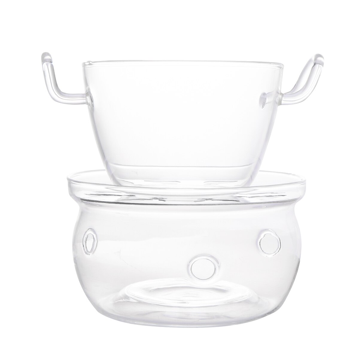 1 Set Columniform Glass Chocolate Melt Pan Durable Baking Pan Butter Cheese Melt Pan Party Pot with Base for Home Kitchen A5: 2