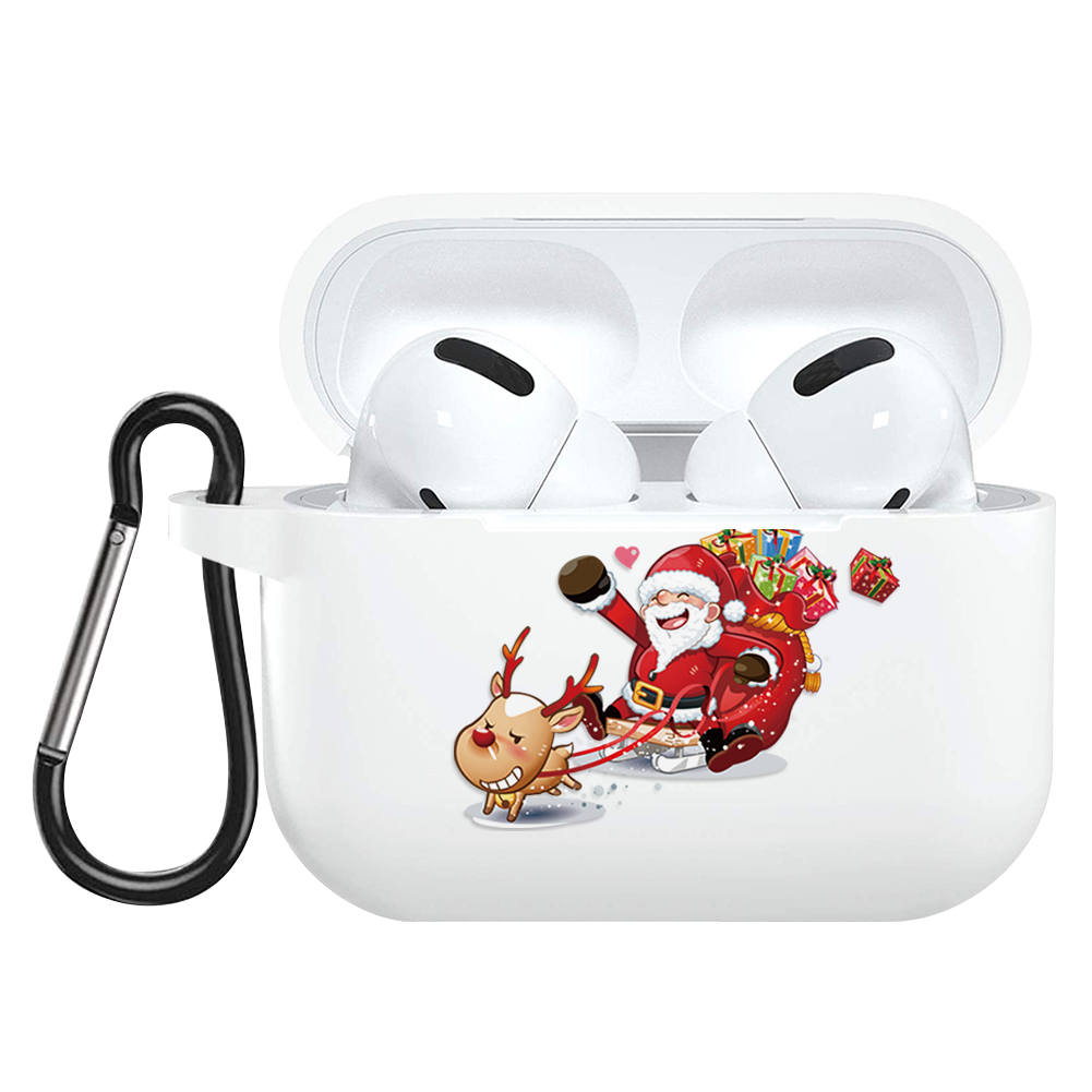 Julår för apple airpods 3 fodral mjuk silikon matt coque bluetooth trådlöst hörlursfodral för air pods pro: Kpet-bd-sdxueqi 3d