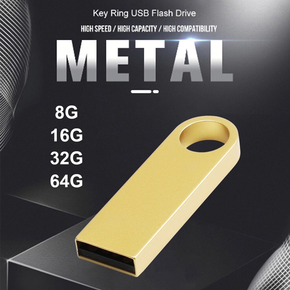 Pendrive Stick 64Gb 32Gb 16Gb 8Gb Usb Flash Drives Metalen Waterdichte Usb 2.0 Usb U Disk usb Opslag Apparaat Memory Stick