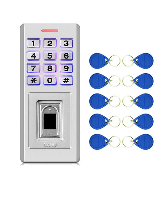 Biometrische Vingerafdruk Metalen Toegangscontrole Voor Deurslot 200 Vinger/10000 Kaart Gebruiker Waterdichte IP66 Cas WG26 Reader Ingang/Output