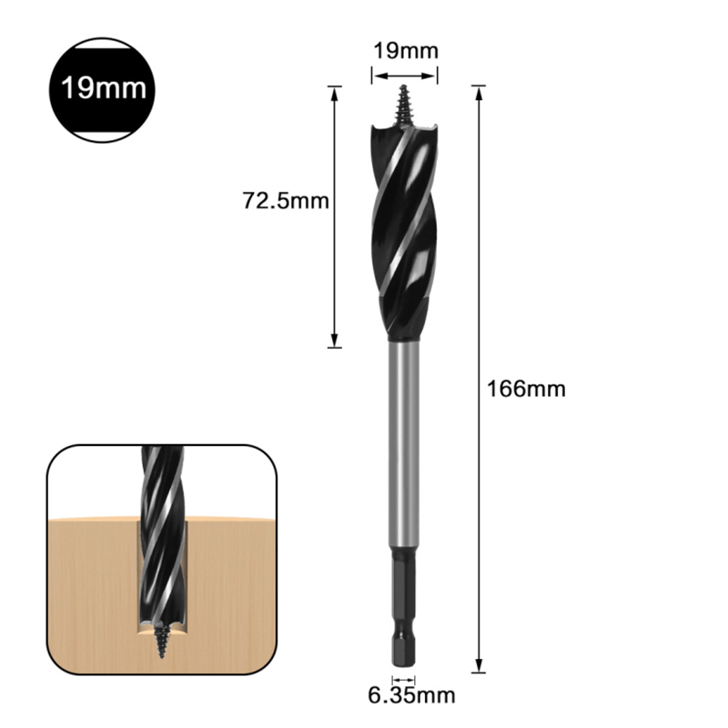 Houtbewerking Desktop Clip Snelle Vaste Klem Messing Armatuur Vise En Holing Boor Voor 19/20Mm Hond Gat joinery Werkbanken Gereedschap: 19mm drill bit