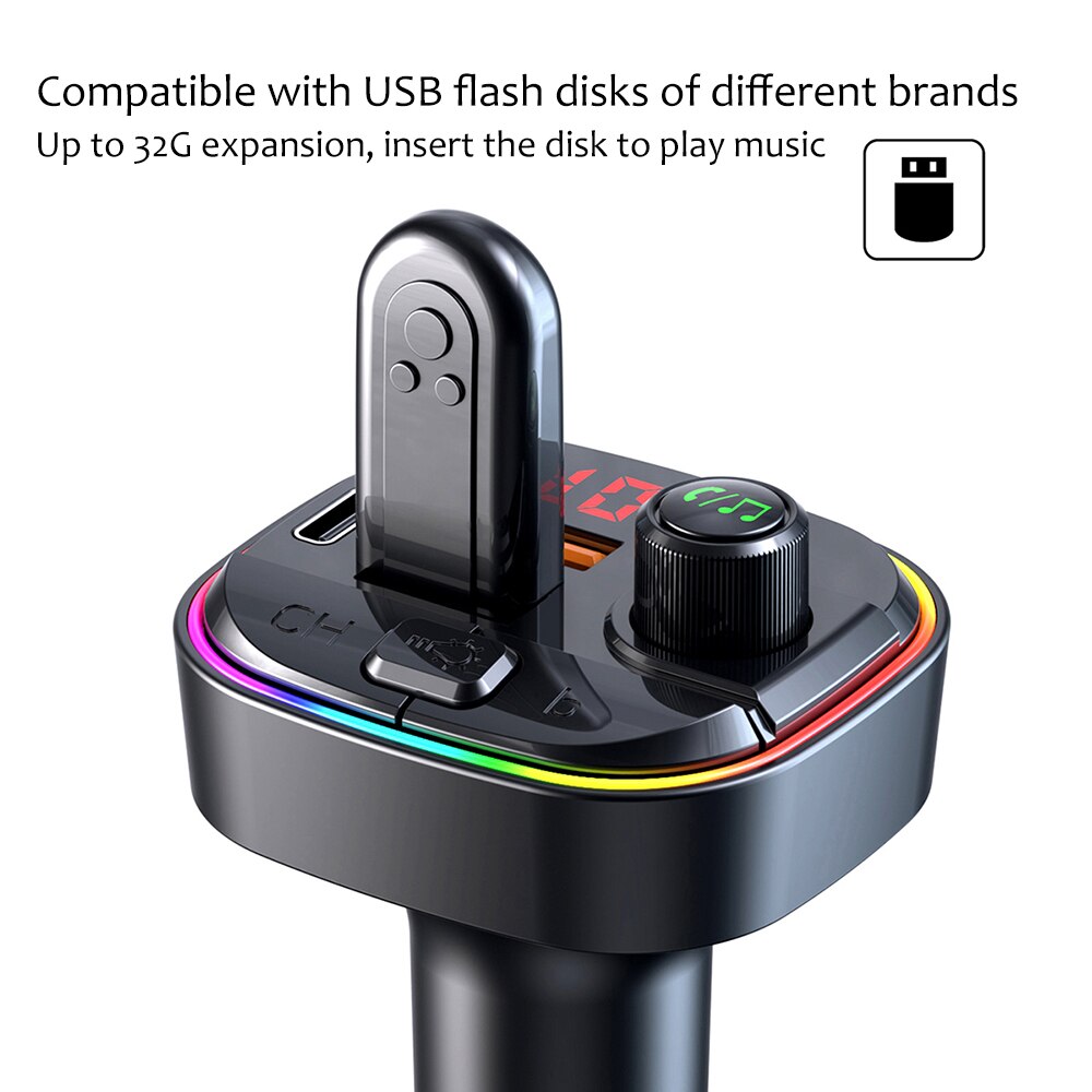 BT for Car FM Transmitter Wireless Radio Adapter Music Player Hand-Free Car Kit Movtalk Supertooth