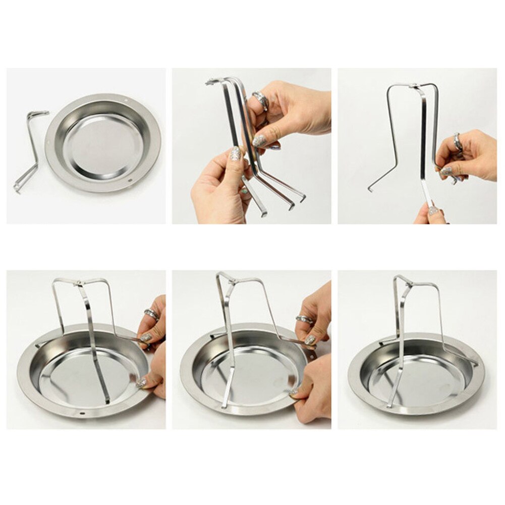 Estante de acero inoxidable para barbacoa, parrilla para acampar al aire libre, pollo asado, pato, Pan, pollo a la parrilla, desmontable