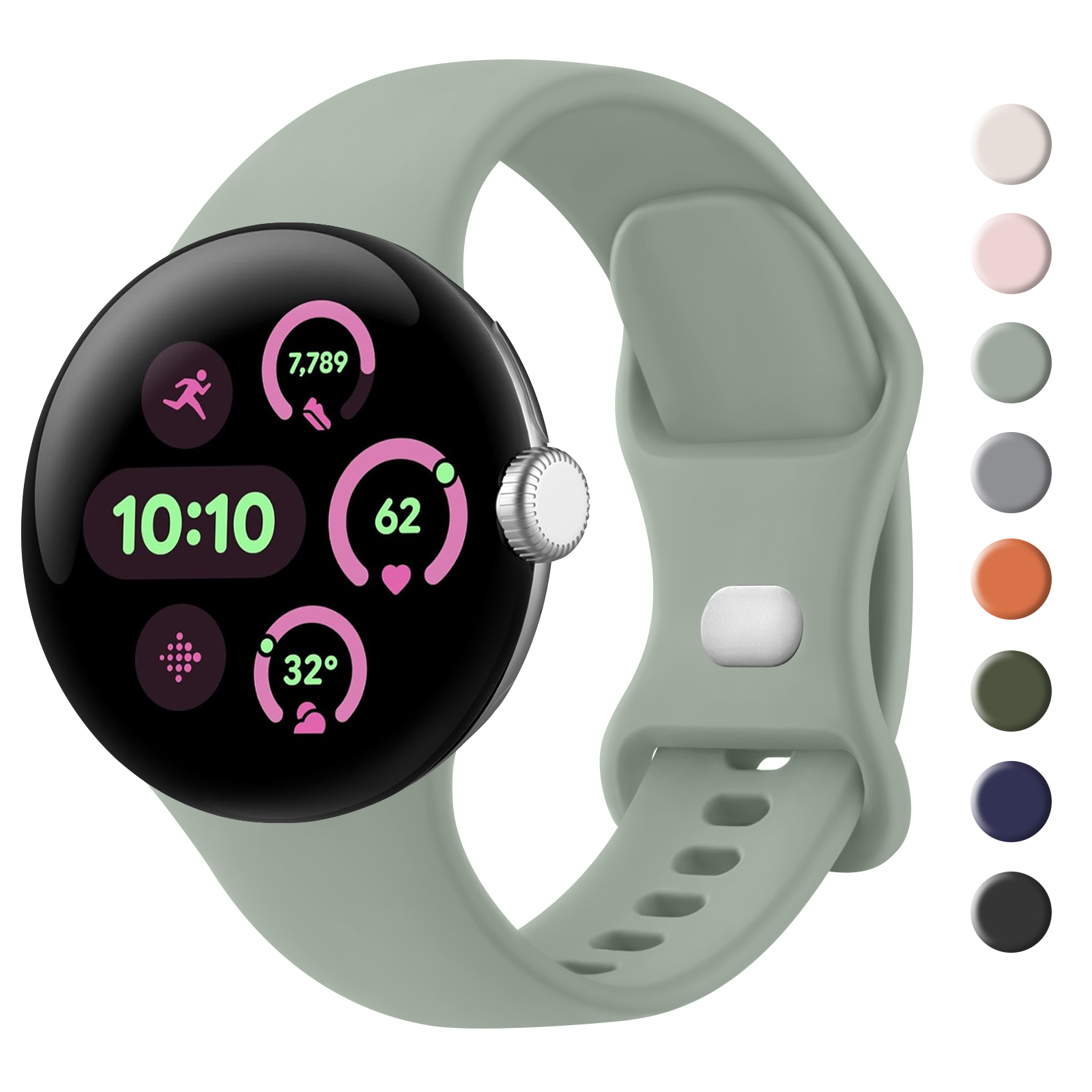 Silikonerem uden mellemrum til google pixel watch 2/1 armbånd correa smartwatch-tilbehør bælte til pixel watch 3 41mm sportrem