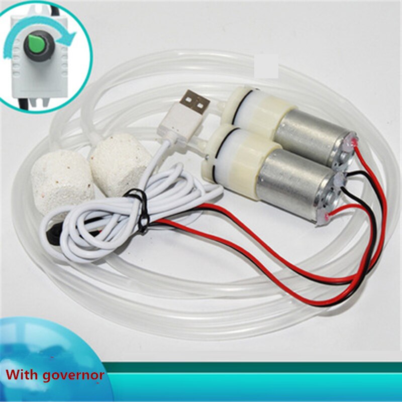 DC 5V Air Pomp Mini USB Oxygen Pump Electric Aquarium Pomps 5 V Volt Adjust Oxygen Volume Fishing Aquarium Car Aerator Fish DC5V: adjust 2pcs  pump