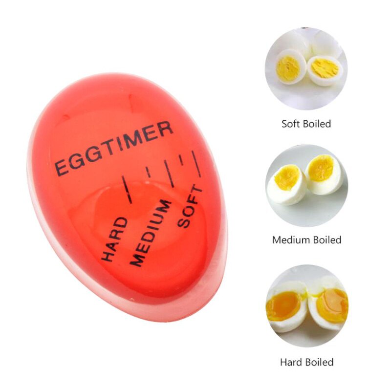 FGHGF Mini 1pcs Color Changing Egg Timer Yummy Soft Hard Boiled Cooking Kitchen Eco-Friendly Resin Egg Timer Red timer tools